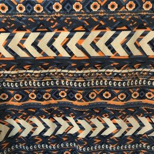 Orange and Blue LuLaRoe Julia Dress - Large